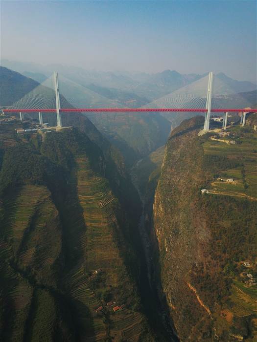 चीनमा बन्यो विश्वकै अग्लो पुल