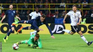 विश्व विजेता जर्मनीसंग इङ्ल्यान्ड १–० ले पराजित