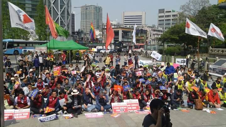 कोरियामा प्रवासी मजदुर संगठन (एमटियु) द्वारा आयोजित अन्तर्राष्ट्रिय मे दिबस संम्पन्न
