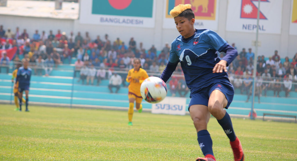 सावित्राको गोलमा नेपाल बराबर,खेल जारी