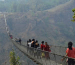 पर्वतमा हालसम्मकै अग्लो र लामो झोलुङ्गे पुल बन्ने
