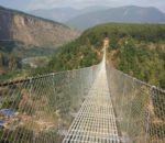 निर्माणको अन्तिम चरणमा एशियाकै लामो झोलुङ्गे पुल