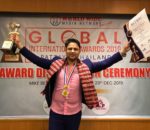 लम्फुका नायक संजित भण्डारीलाइ बेस्ट डेब्यु ग्लोबल इन्टरनेशनल अवार्ड
