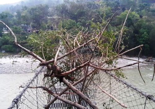 गाउँ प्रवेश गरे जरिवानाः संक्रमणको डरले पुल बन्द